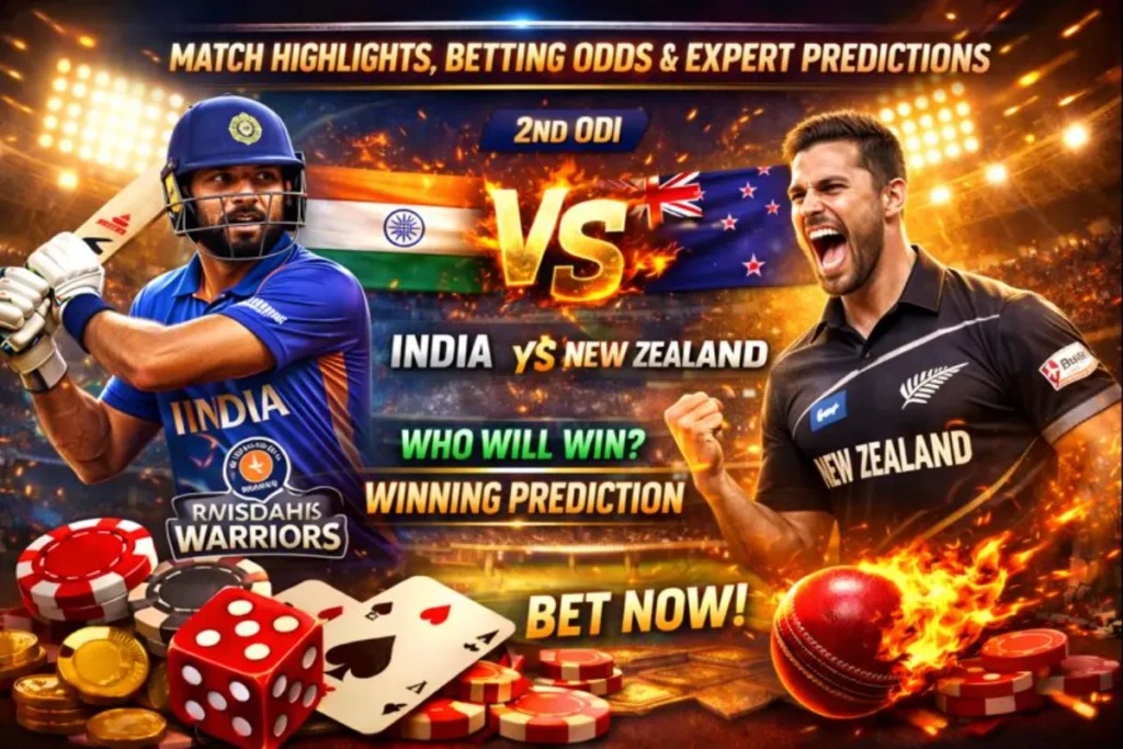 India vs New Zealand (2nd ODI) – Match Highlights, Betting Odds & Expert Predictions