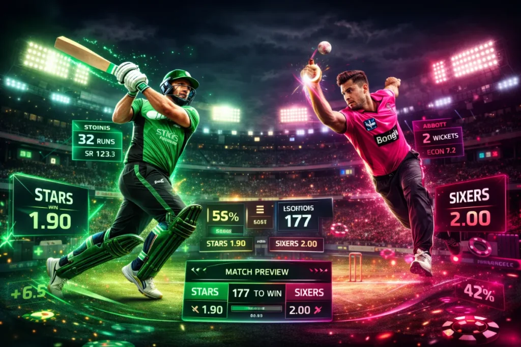 Melbourne Stars vs Sydney Sixers – Match Preview Key Players, and Predictions