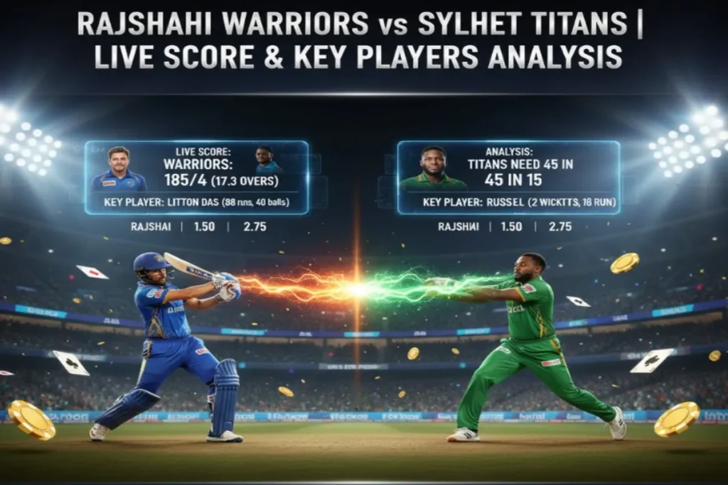 Rajshahi Warriors vs Sylhet Titans – Live Score and Key Players Analysis