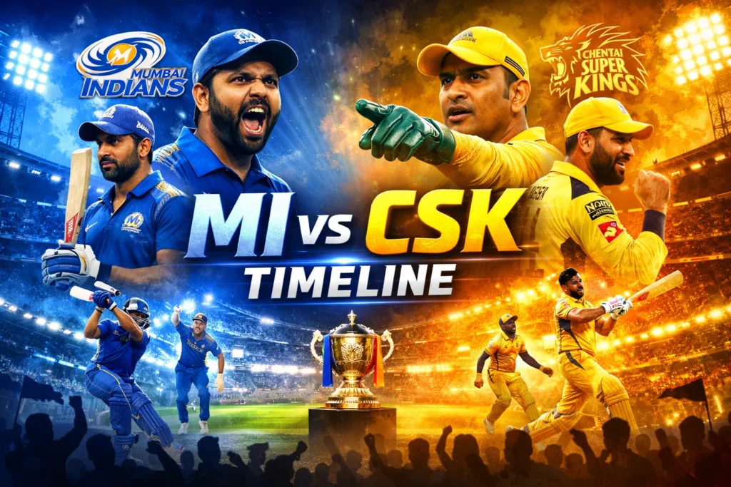 MI vs CSK Timeline