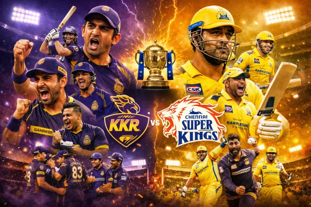 kkr vs csk Timeline